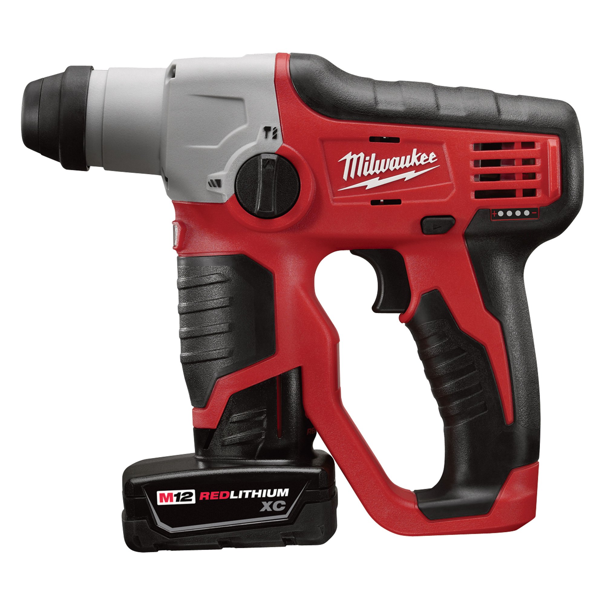 Milwaukee M12 Li-Ion Cordless SDS+ Rotary Hammer Kit With 2 Batteries — 1/2in., 5350 BPM, Model# 2412-22XC